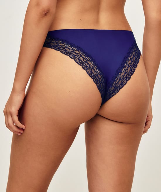 Microfiber and lace panties;