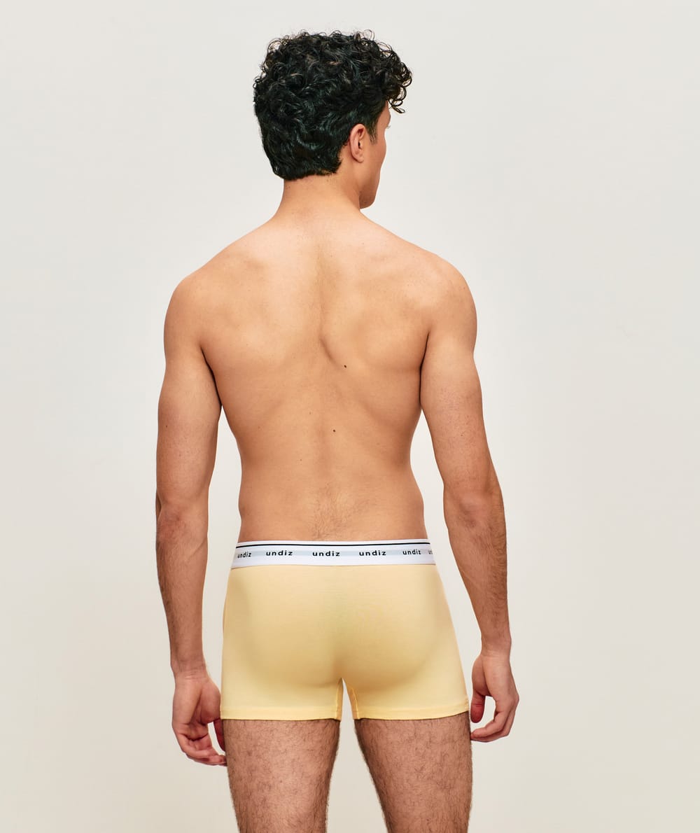 Boxer en coton jaune;