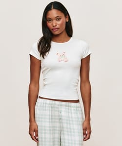 Camiseta de jersey con motivo de osito;