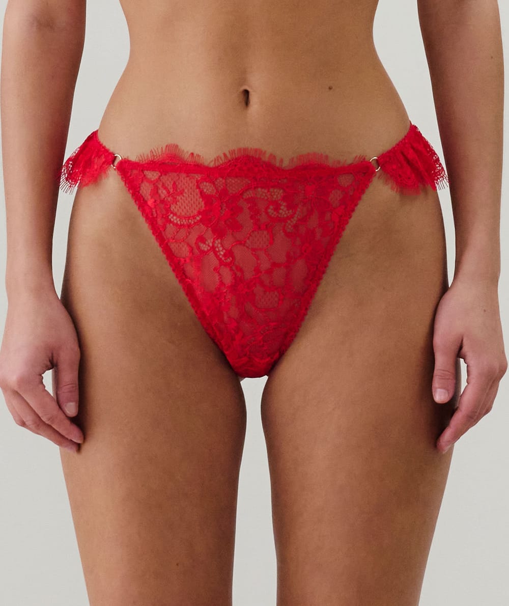 Lace thong;