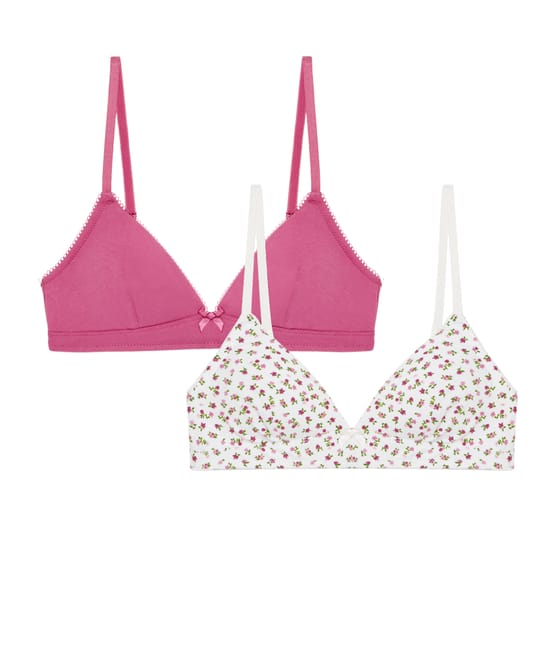 Lot de 2 brassières ados en coton;