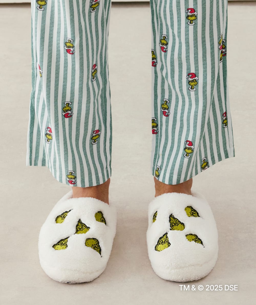 Chaussons sherpa Grinch;