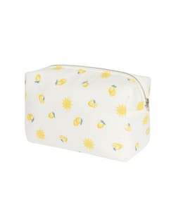 Jersey pouch with sun and lemon patterns;
