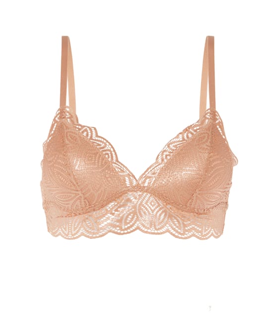 Lace triangle bra;