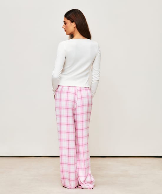 Top long-sleeved in ribbed jersey;