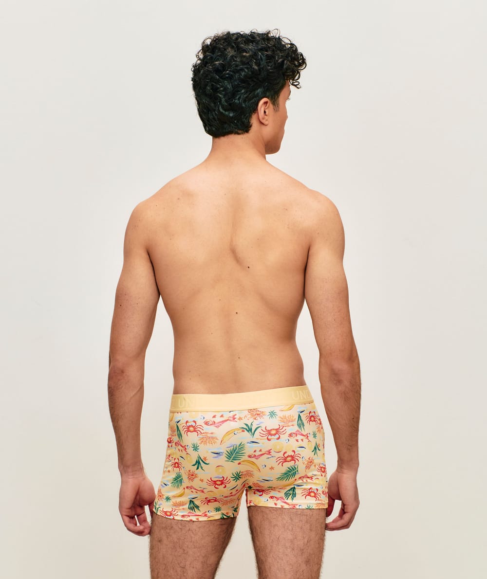 Boxer en microfibre motifs crustac&eacute;s;