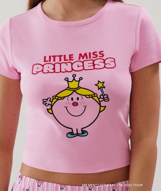 Top court en jersey rose Little miss Princess;