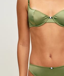 Satin balconette bra;