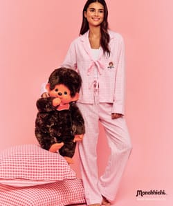 Pantalon en flanelle Monchhichi;