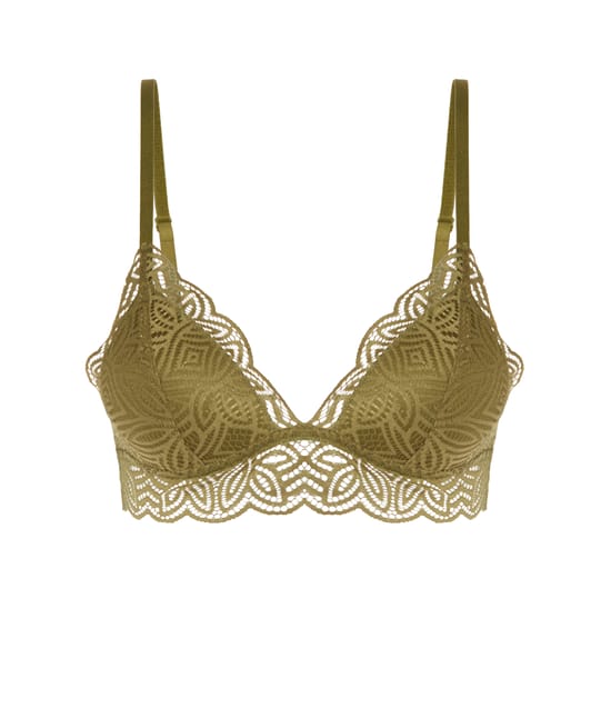 Soutien-gorge triangle en dentelle;