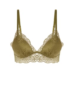 Sujetador triangular de encaje;