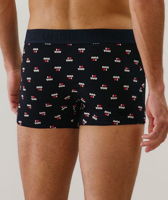 Cotton boxer shorts with pattern;