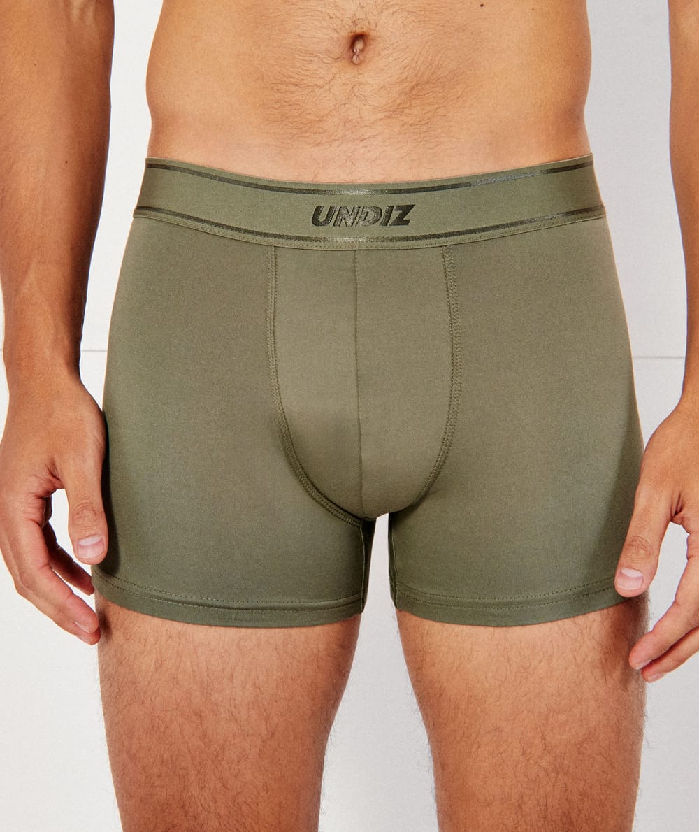 Effen boxershort van microvezel;