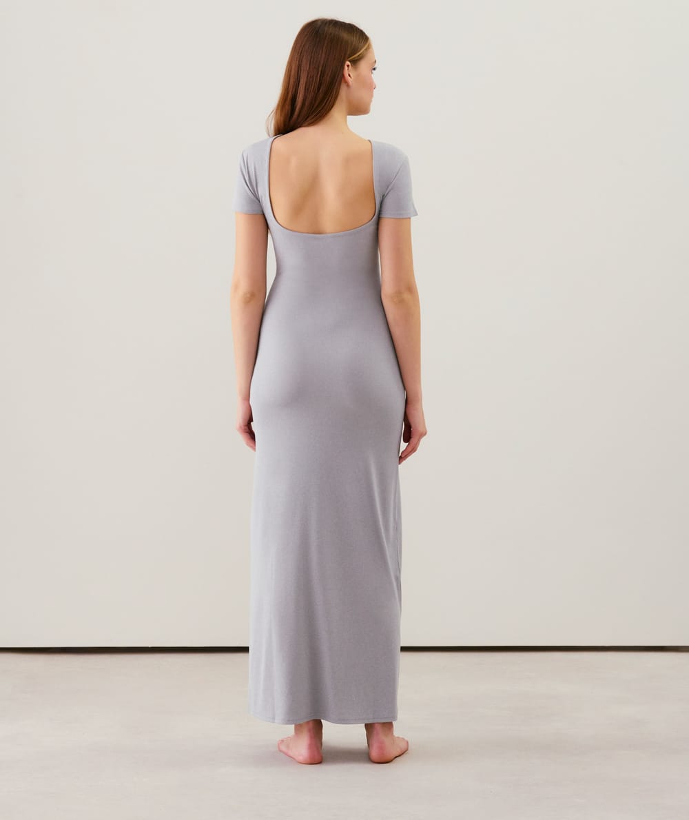 Lange jersey jurk;