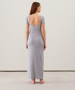 Lange jersey jurk;