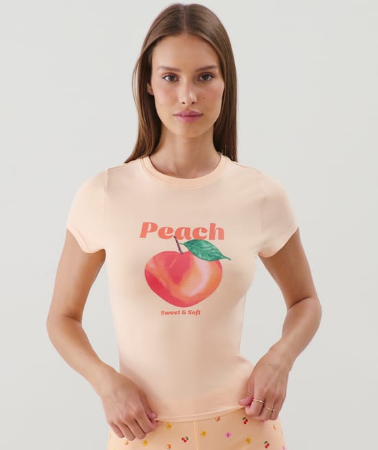 T-shirt met print in jersey;