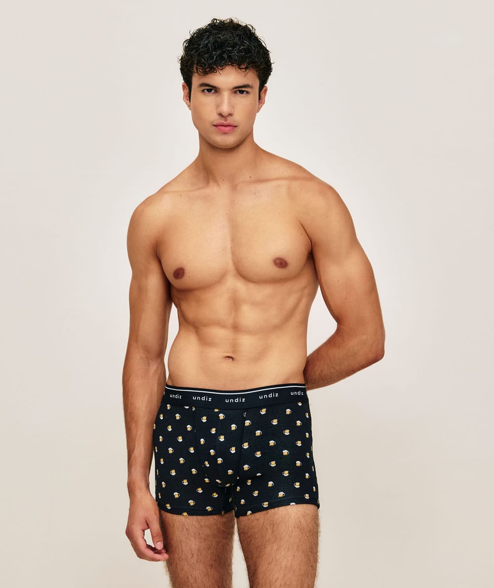 Printed cotton boxer;