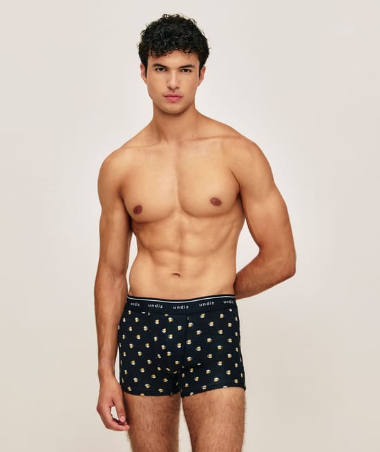 Printed cotton boxer;