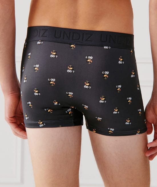 Patterned microfibre boxer shorts;