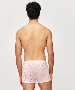 Heart print microfibre boxer shorts;