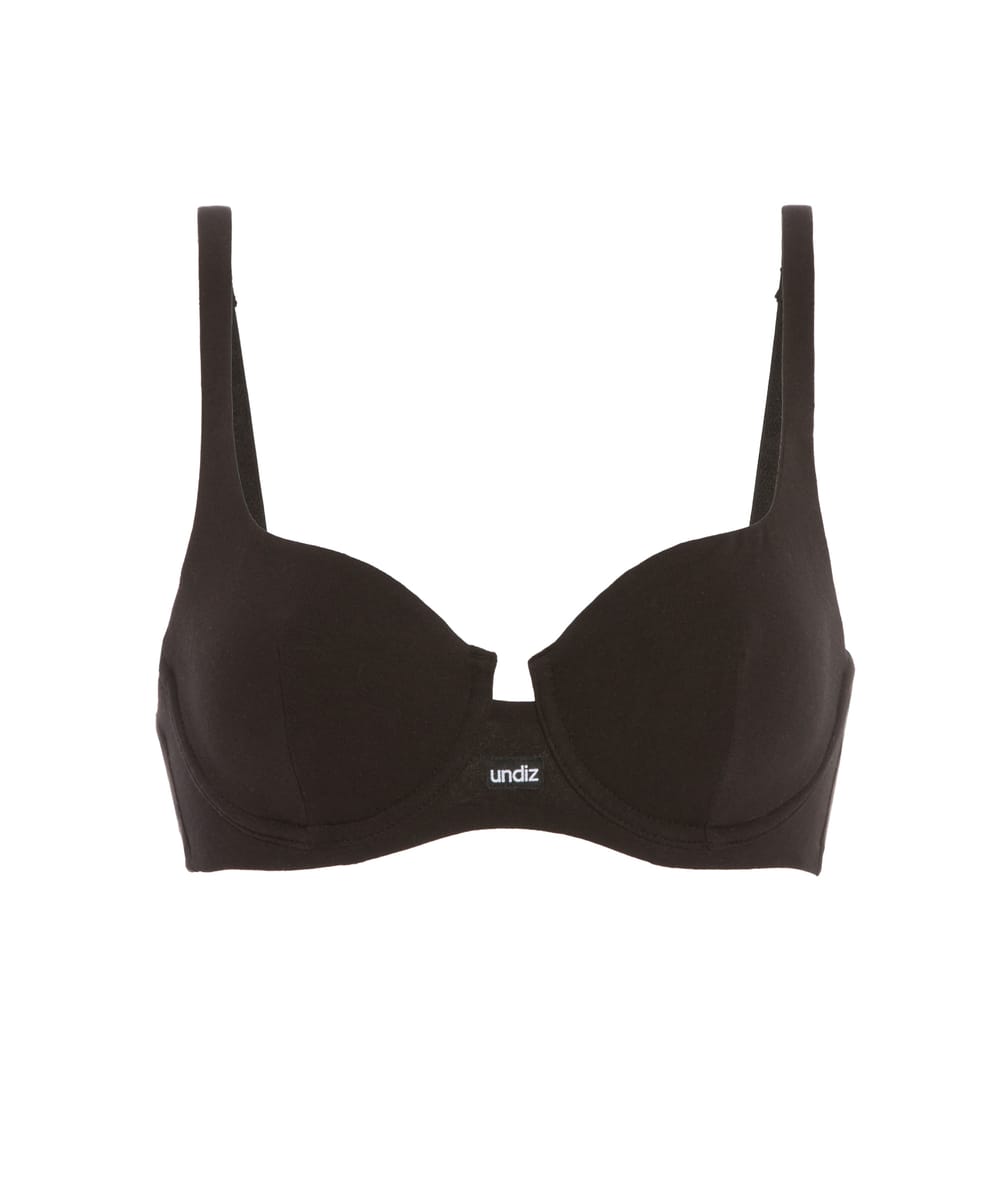 Organic cotton balconette bra;