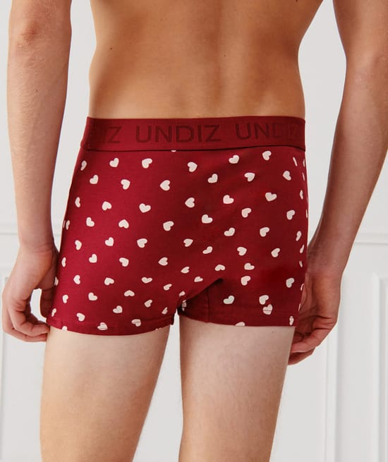 Boxer en coton à motifs;