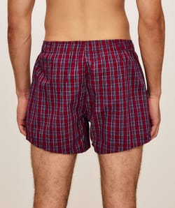 Cotton checked boxers;