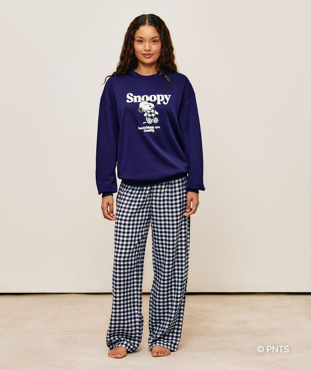 Snoopy sweatshirt and pants set;