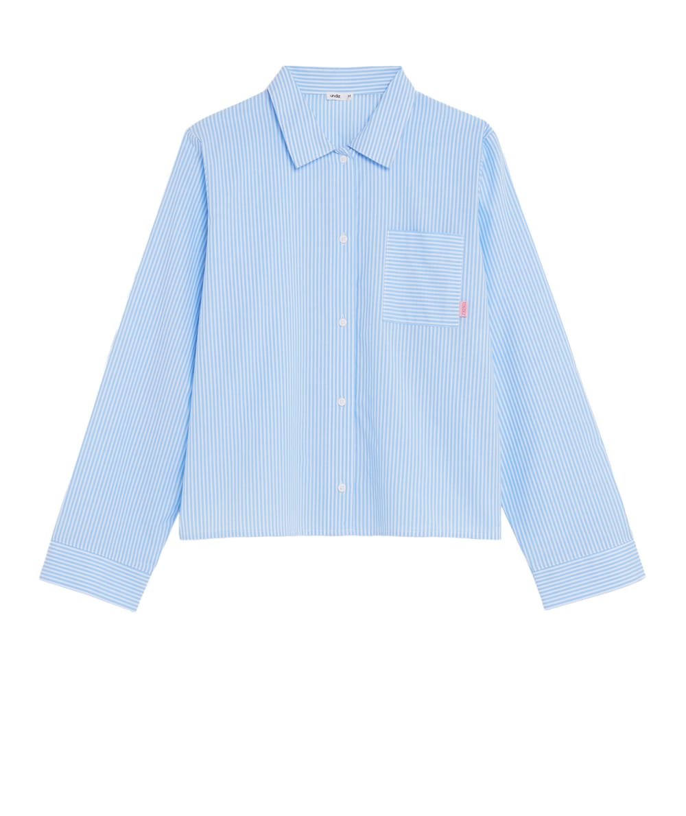 Camisa de rayas de algodón;