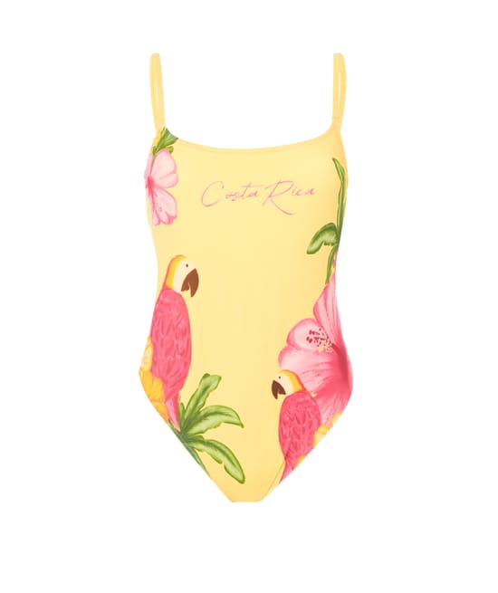 Maillot de bain une pi&egrave;ce imprim&eacute; tropical;