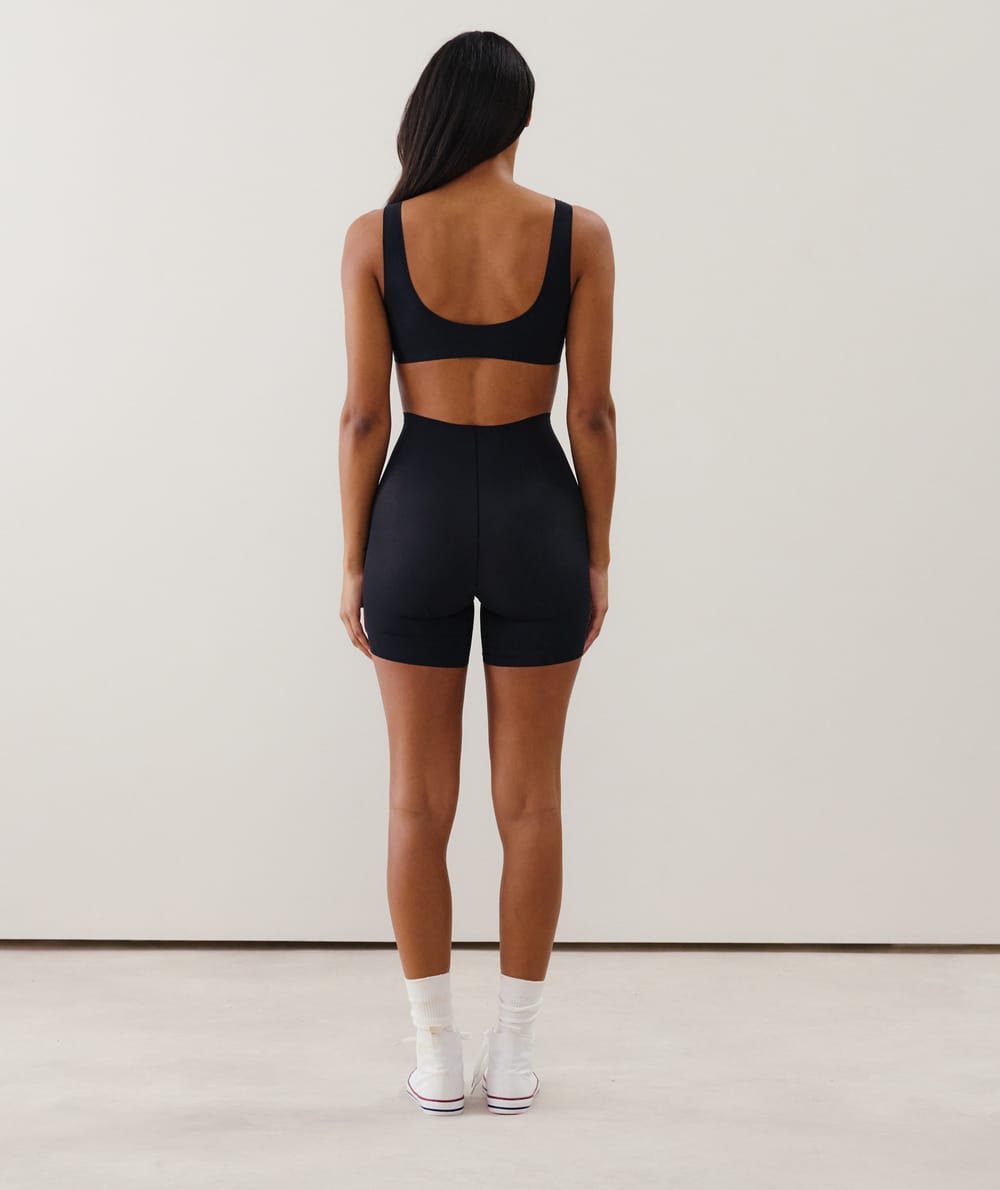 Seamless microfiber shorts;