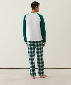 Checkered cotton pajama set;