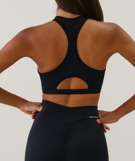 Brassière sport en microfibre;