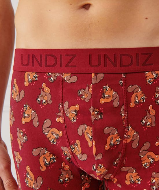 Boxer en coton à motifs;