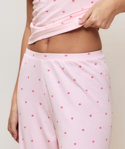 Pantalon jersey motifs c&oelig;urs;