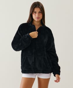 Veste polaire &agrave; motifs c&oelig;urs;