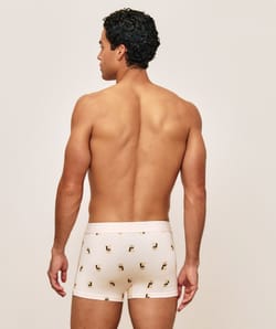Boxer en coton imprim&eacute; chien;