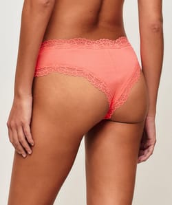 Cotton cheeky with lace;