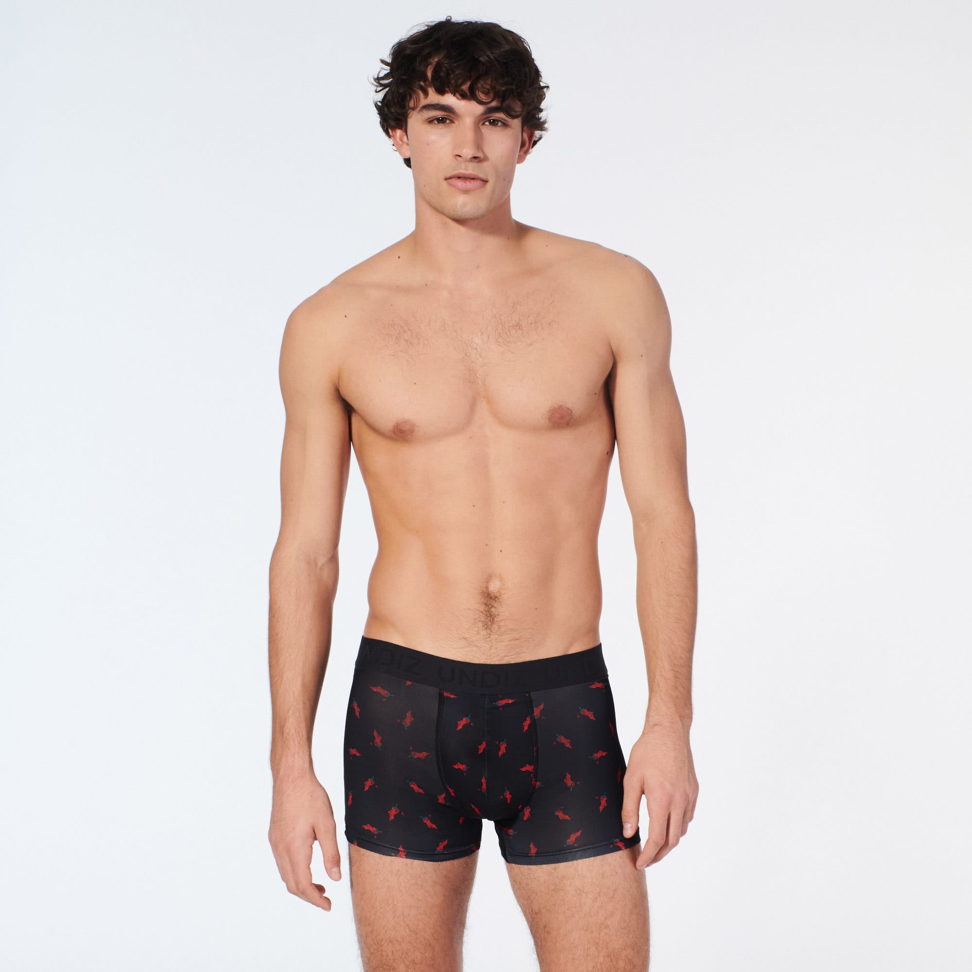 Boxer Homme à Motif Cœur - 90% Polyester, 10% élasthanne - Taille M à XXL - Couleurs Vives - Confort Et Soutien - 2