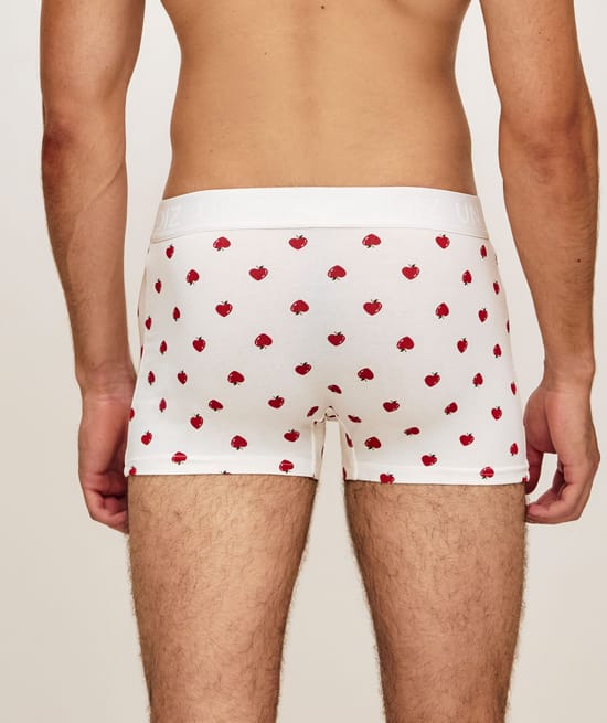 Printed cotton boxer apples;