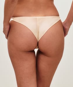 Thong with embroidery;