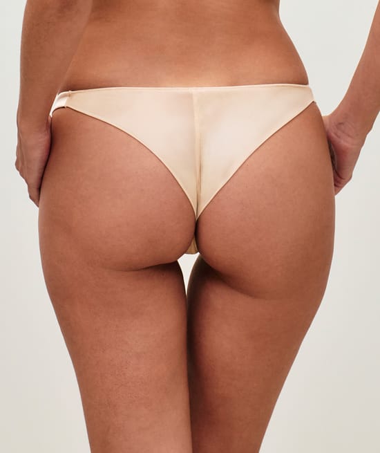 Thong with embroidery;