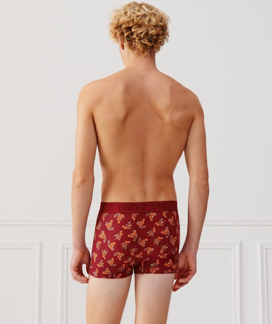 Boxer en coton à motifs;