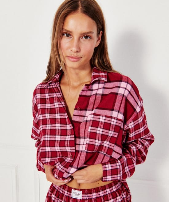 Checked shirt;