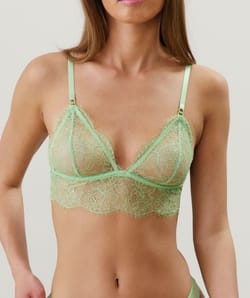 Soutien-gorge triangle en dentelle;
