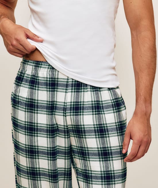 Plaid flannel pants;
