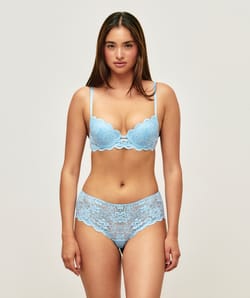 Soutien-gorge push-up en dentelle florale;