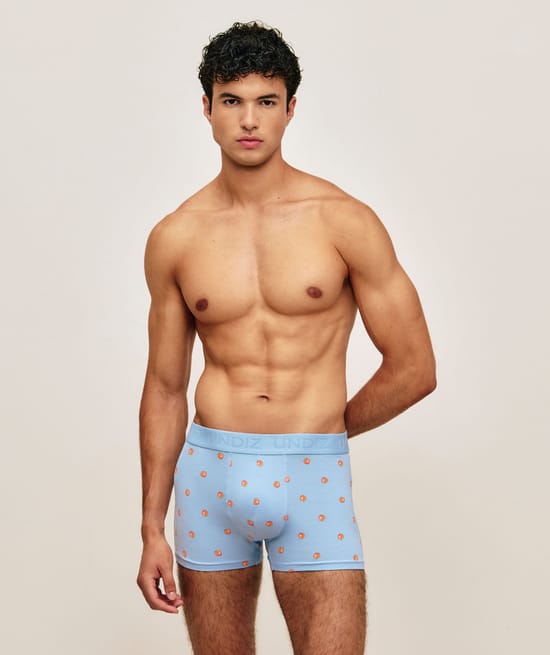 Printed cotton boxer peaches;