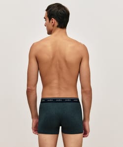 Plain cotton boxer shorts;