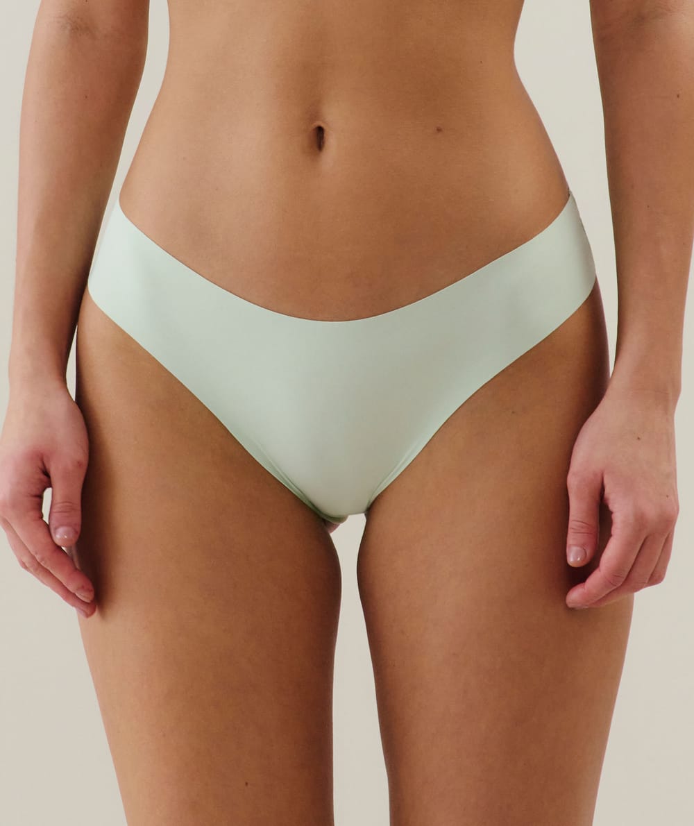 Microfibre and lace brief;